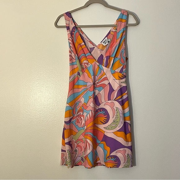 Princess Polly | Nellie mini dress Pink Multi retro pattern Womens size 8 a-line - Picture 4 of 11